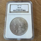 1887 MORGAN DOLLAR NGC MS64