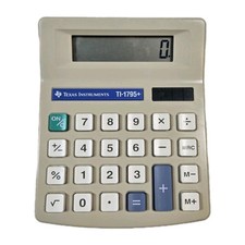 Vintage Texas Instruments TI-1795 Desktop Solar Calculator Clean Retro It Works