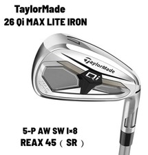 Taylormade 26 Qi MAX LITE Irons 5 P AW SW Set of 8 REAX 45 SR