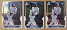 (3) Spencer Jones 2023 Bowman Chrome Prospects #BCP-139 1st Yankees