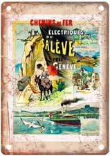 Vintage GODEFROY Auguste VIOLLIER Travel Poster Retro Look Sign T1894