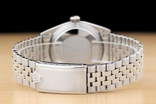 ROLEX DATEJUST 1601 18K GOLD STEEL ICE BLUE DIAL WATCH w/ ROLEX FOLDED BRACELET 6