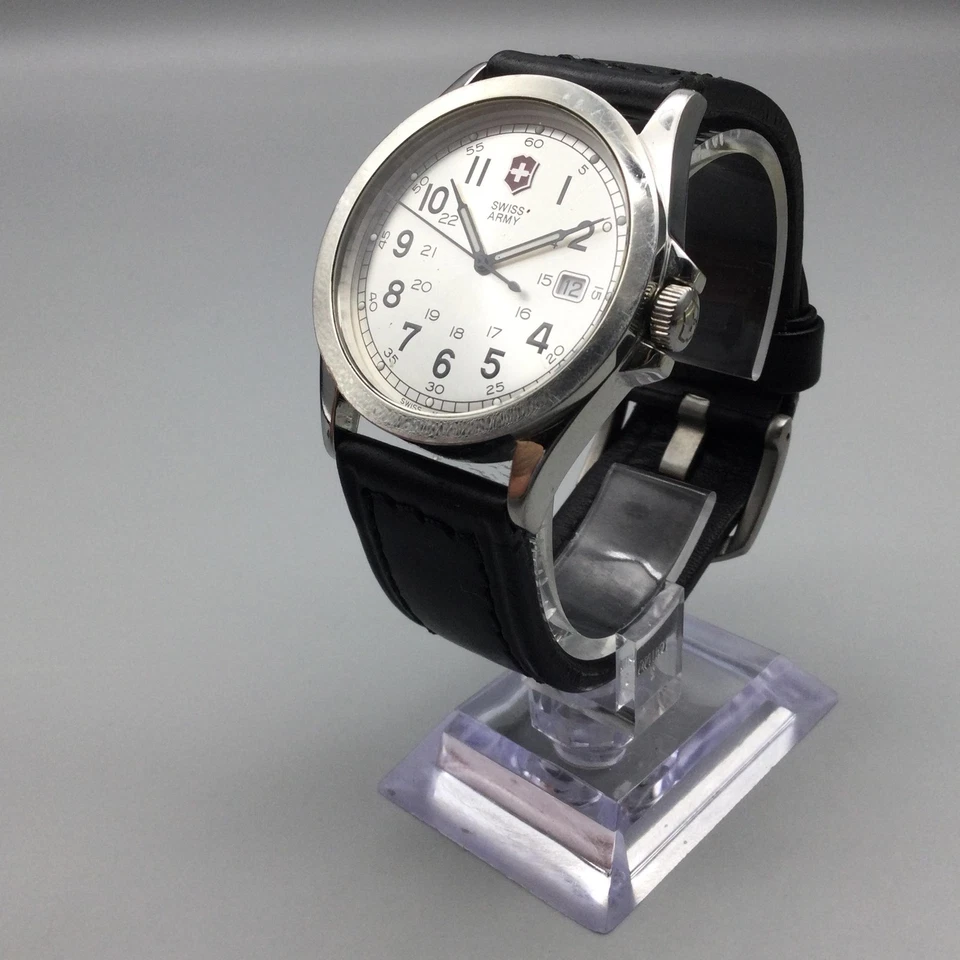 Victorinox Reloj Infantería Ejército Suizo Hombre 38mm Fecha Acero Inoxidable 24586 Batería Nueva Foto 4 de 4