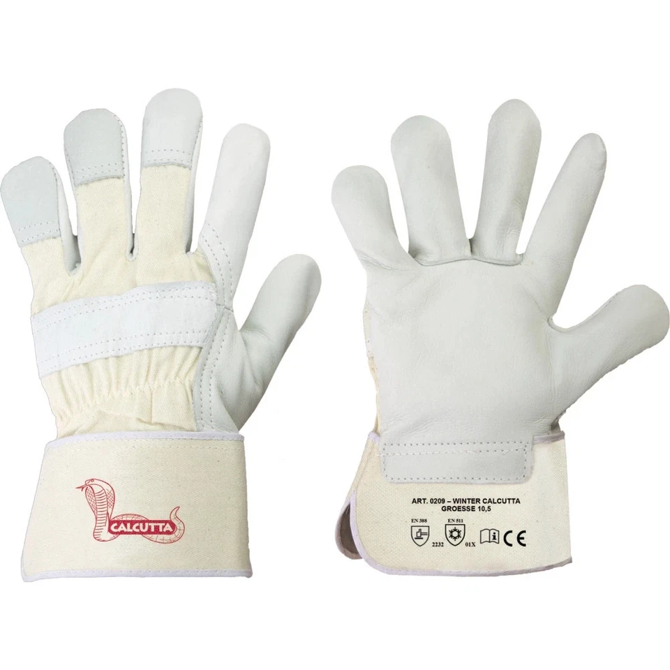 Feldtmann Stronghand® Rindvollleder-Handschuh WINTER CALCUTTA natur Gr.10,5