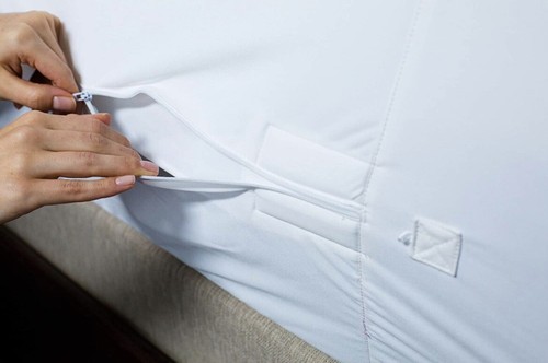 PROTECT-A-BED AllerZip Smooth Mattress Protector, King, White (13 Inch Deep) - Bild 3 von 9