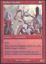 MTG magic cards 4x Keldon Vandals Urza's Destiny Light Play, English