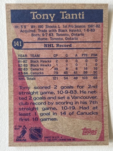 1984-85 Topps Hockey Card Pick From List !! - Picture 265 of 305