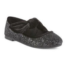 Sparkle Tux Youth Girls' Penelope Black Mary Jane Ballet Flat Shoes Size 2-5 M