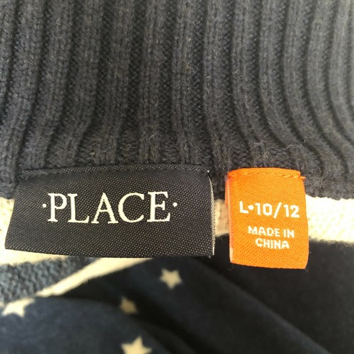 Place Cotton Sweater Size L 10/12 Knit Striped Boys Youth - Picture 3 of 4