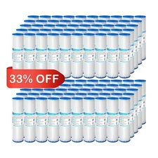 50/20/5 Micron 2.5"x10" Whole House Washable Pleated Sediment Water Filter 100PC