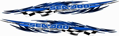 SeaDoo Sea Doo Jet Ski Vinyl Boat Trailer Graphics Decals Stickers Wrap 96'' set