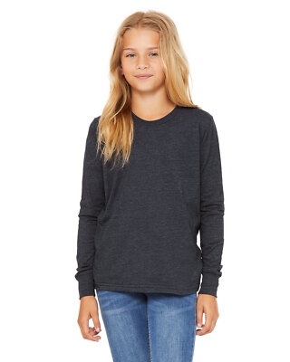 Bella Canvas Girls Long-Sleeve Jersey T-Shirt – Soft, Combed Cotton For Everyday Comfort - View #6
