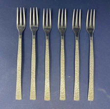 Vintage Viners of Sheffield STUDIO Stainless Steel Three Tine Dinner Fork Set/6