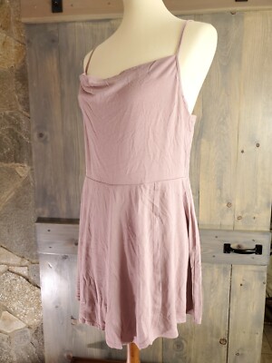 strapless open back dress L.A. Hearts PacSun Women's Short Berry Button Front Linen Dress Size S
