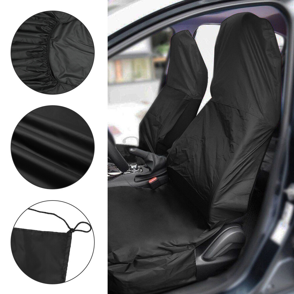 Pair Throw Over Car SUV Seat Cover Waterproof Black Pet Seat Protector Universal eBay