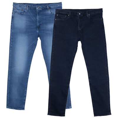 Levis 502 Big & Tall Tapered Fit Stretchjeans Herren Denim Hose Blau Schwarz