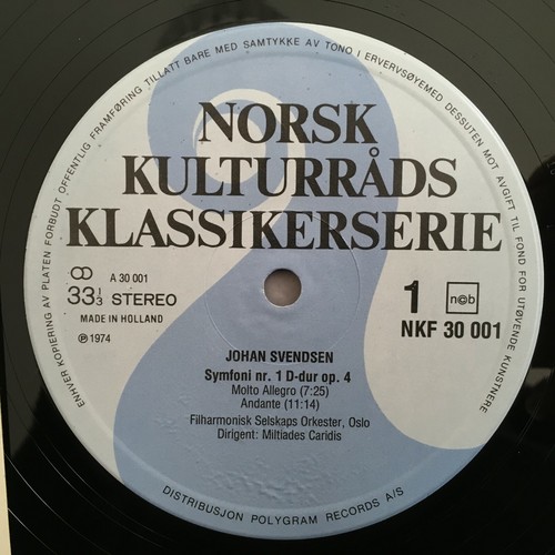 X681 Svendsen Symphony No.1 Caridis NKF 30 001 Stereo - Picture 2 of 3