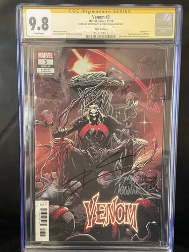Venom #3 Third Print CGC 9.8 1st Knull Signed By Donny Cates And Ryan Stegman