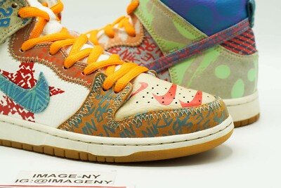 NIKE DUNK SB HIGH USED SIZE 10.5 WHAT THE DUNK THOMAS NIKE DUNK SB HIGH USED SIZE 10.5 WHAT THE DUNK THOMAS