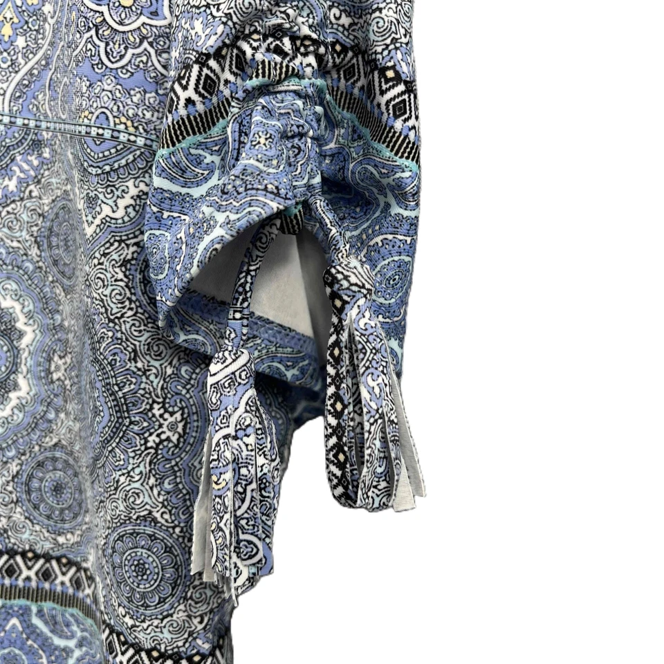 Seafolly Blue Paisley Rashguard Short-Sleeve Swim Shirt Kids Size 12 - Image 2 of 4