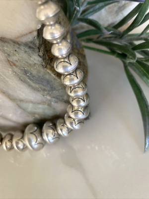 Vintage Roy Vandever Navajo Pearl Bench Bead Sterling Silver