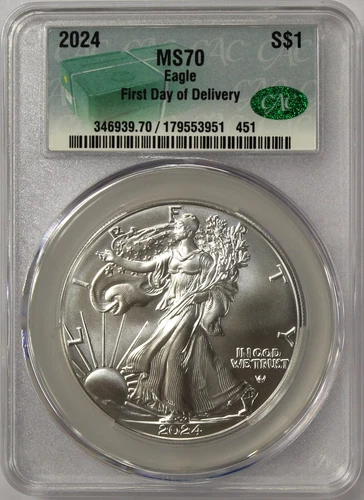 Photo of a 2024 American Silver Eagle from an eBay listing that sold on Jul 21, 2026