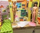 1970's Mattel Barbie Country Living Fold Out Home 2 Dolls Clothes Accessories