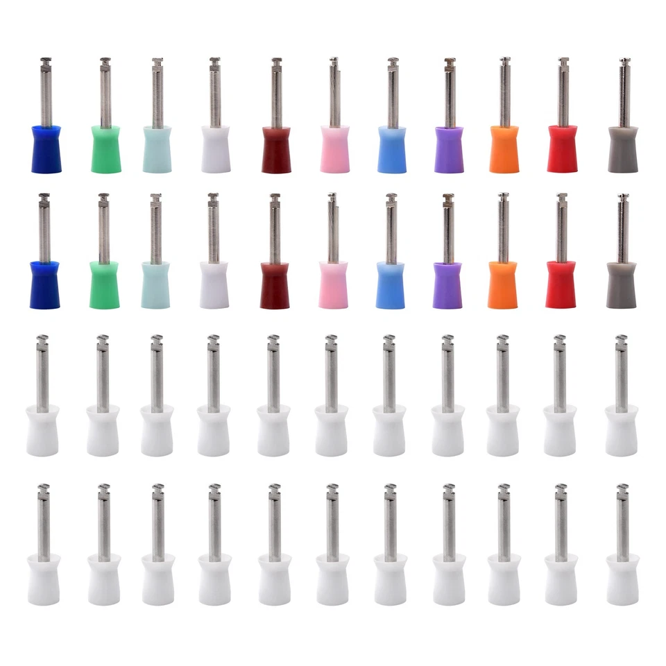 Одноразовые стоматологические профессиональные полировальные чашки с защелкой радужного и белого цвета - Изображение 2 из 2