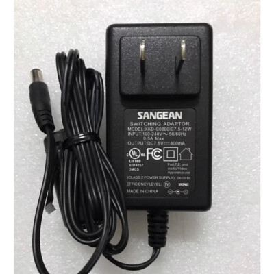 Sangean XKD-C08001C7.5-12W 7.5V 0.8A 6W 5.5*2.1mm AC Netzteil