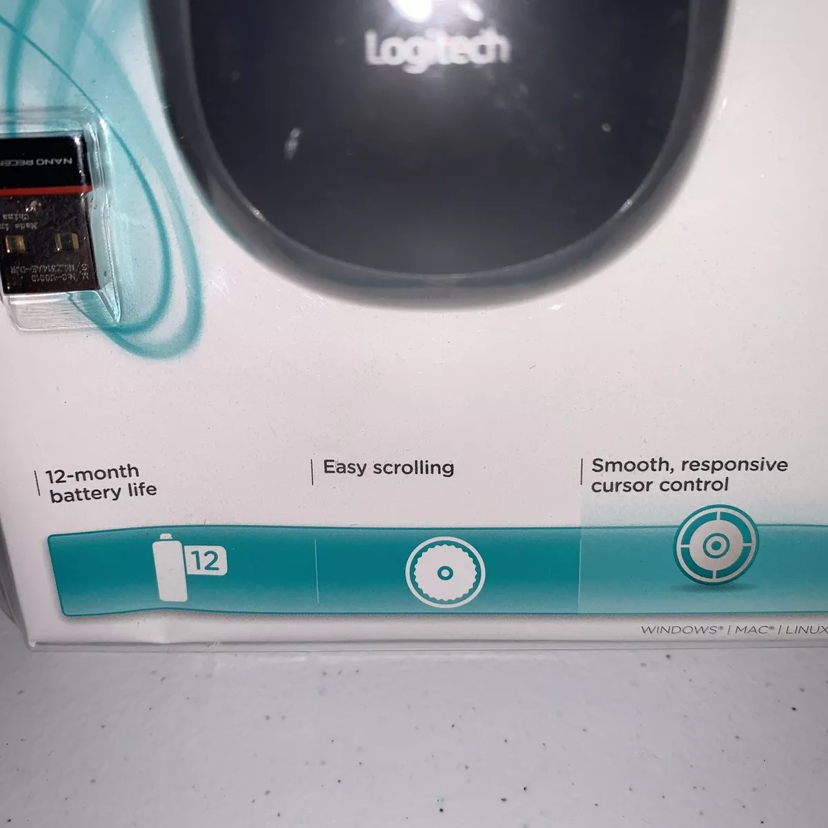 Logitech M185 Wireless Mouse - Swift Gray 910-002225 New Sealed Package