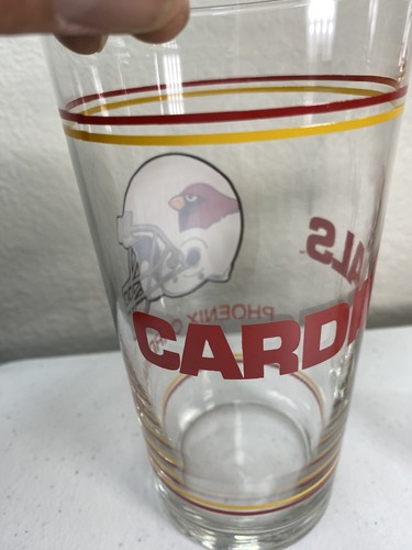 Phoenix Cardinals Drinking Glasses Glass Arizona NFL - Lot of 2 - Picture 7 of 17