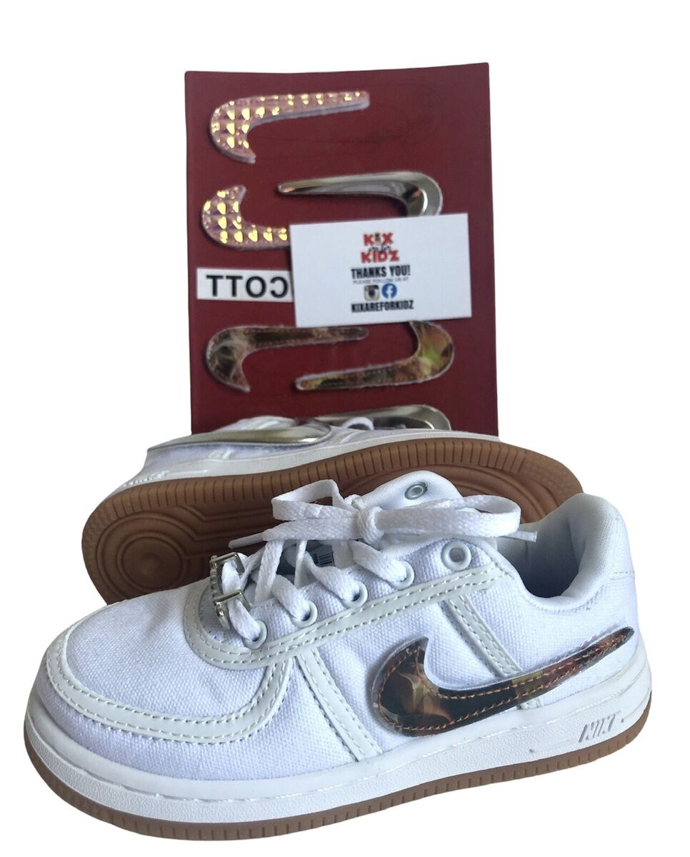 Kids Travis Scott Air Force One Sail Sneakers 12C Cactus Kids Travis Scott Air Force One Sail Sneakers 12C Cactus