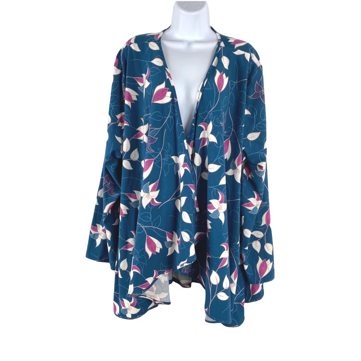 Lularoe Nanette Open Cardigan Floral Multicolored NWT Women s 3XL