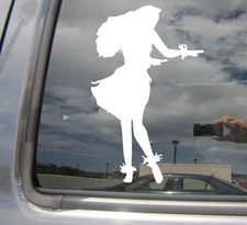 Hula Girl Pose #4 - Dance Tropical Island Hawaii Car Vinyl Decal Sticker 05065