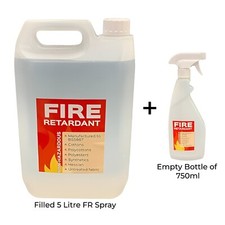 5L Flame Retardant Spray BS5852 for Fabrics With 1 x 750 ml Empty Bottle FREE
