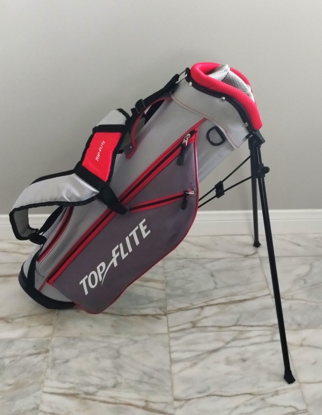 Top Flite Junior Golf Stand Bag Gray / Red eBay
