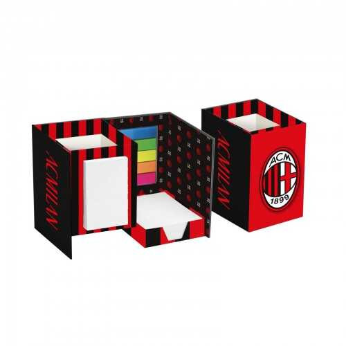Coussin Officiel AC Milan 40x40cm - Design Rouge Et Noir Pour Supporters