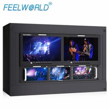 FEELWORLD D101 PLUS 1920x1200 IPS Dual 10.1" 4RU Rackmount Monitor 4K HDMI SDI
