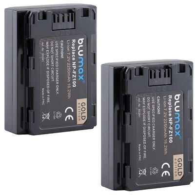 2x Blumax Akku für Sony FZ-FZ100 Alpha 7C 9 A9 II 9S A1 A7 A7RM4  2250 mAh