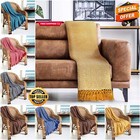 Herringbone Cotton Throw large, Sofa, Bed Throw Settee Cover, 230x250 cm Large