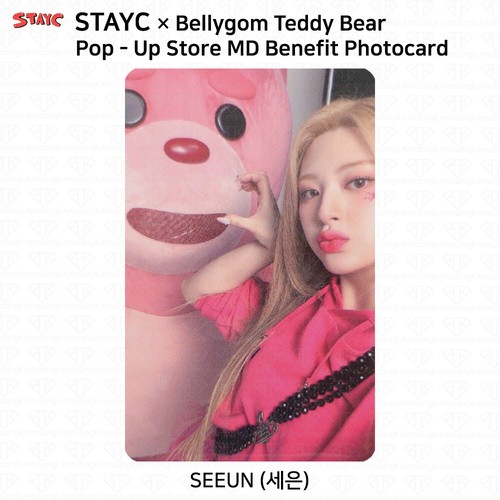 StayC x Bellygom Teddybär Pop Up Store Offizieller MD Becher Öko Tasche Fotokarte KPOP - Bild 5 von 72