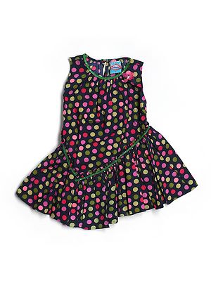 New Toddler Girl Mim Pi Circus Show Polka Dot Asymetric Dress Size 2 Y 2T 92