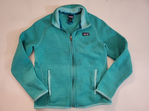 Patagonia Jacket Youth Girls Size 10 Medium Teal Green Full Zip Outdoor Hiking