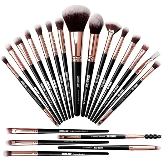 Set Brochas De Maquillaje Profesional Ojos Cejas Juego Completo Con Estuche  Kit