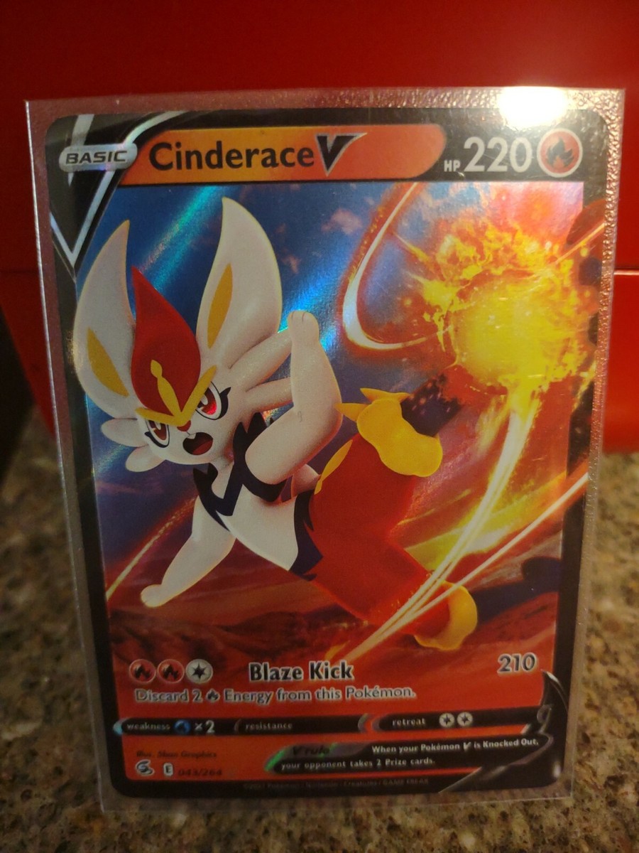 pokemon cards cinderace HP220 blaze kick 210 043/264 Error pokemon cards cinderace HP220 blaze kick 210 043/264 Error