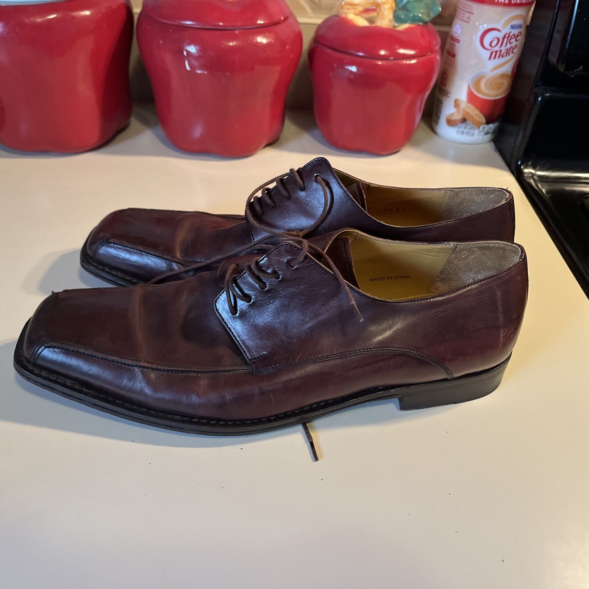 Mezlan Men\'s Canova Oxford Tan Made In Spain Sz 10 Mezlan - Canova, Walnut Brown, Leather, Dress Oxfords (Size  main image 4