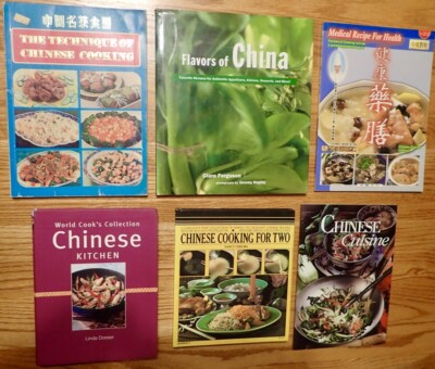 LOT (6) COOK BOOKS FOOD KITCHEN CHINESE COOKING CUISINE CHINA