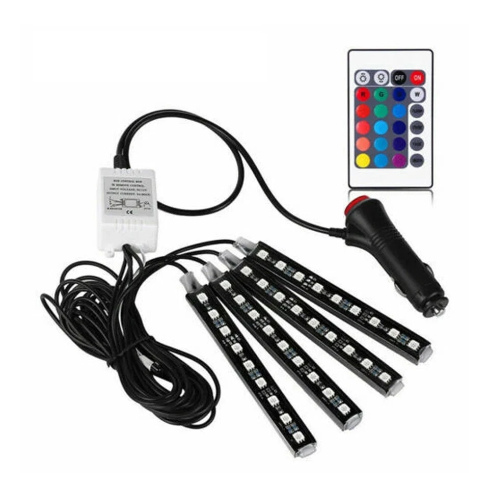 Tira de luz LED RGB atmósfera neón decoración interior + mando a distancia para Jeep Gladiator Foto 2 de 4