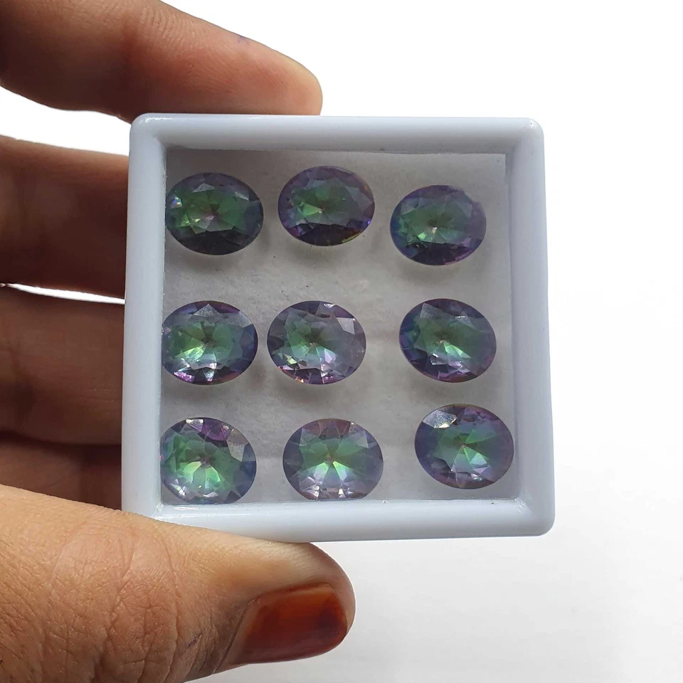 Mystic Quartz Oval Cut Loose Gemstone Lot 10*12 MM 100 CT 33 Pcs - Image 4 of 4