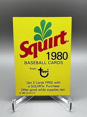 1980 Topps Baseball Squirt Promo Card-Lifetime .300 Hitters! Nice!  